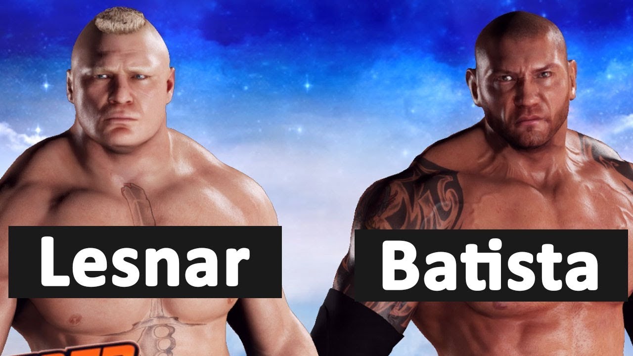 Brock Lesnar VS Batista for WWE Universal Championship - WWE 2018 Playthrough