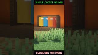 Simple Closet Design In Minecraft #minecraft #shorts