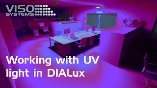 Working with UV light in DIALux Evo. Simulate real spaces. Work with UV exposure and germicidal UV screenshot 1