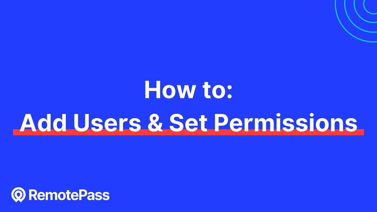 How to Add Users & Set Permissions YouTube