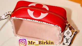 Louis Vuitton Red Monogram Giant Canvas PVC Beach Pouch