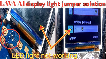 Lava A1 display light jumper solution | Lava A1 LED light not working