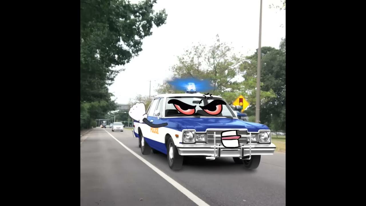 Angry Retro Police Car "Siren Horn" #shorts Seen on the Street Sound Variations