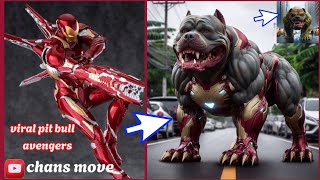 AVENGERS AS PIT BULL VENGERS 💥 AII Characters Marvel vs dc #marvel #avengers #spiderman #ironman