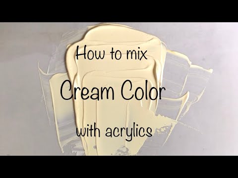 How To Make Cream Color | Acrylics | Asmr | Color Mixing 45