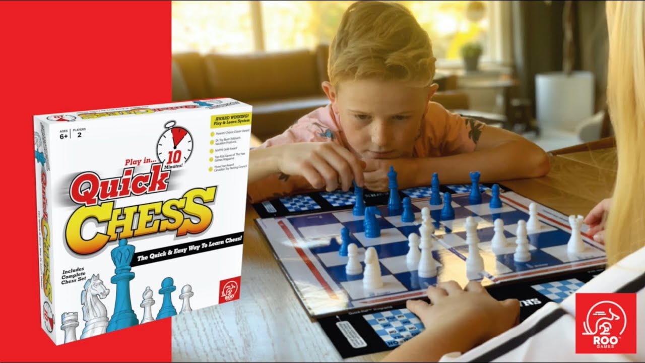  ROO GAMES Quick Chess - Learn Chess with 8 Simple Activities -  For Ages 6+ - Chess Set for Kids : Toys & Games