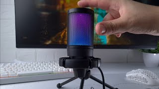 EXCELENTE Custo Benefício - Fifine Ampligame Microfone Condensador RGB Review PT-BR