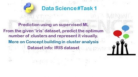 Unsupervised ML (Task 1) : predict the optimum number of clusters (concept): Step by Step