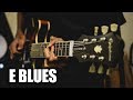 Blues acoustic guitar backing track in e