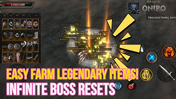 Oniro ARPG | Infinite Boss Resets = Infinite Legendary Drops! Easy Farm Method!
