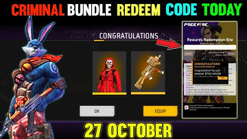 FREE FIRE REDEEM CODE TODAY 27 OCTOBER REDEEM CODE FREE FIRE | FF REDEEM CODE TODAY 27 OCTOBER