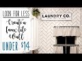 LOOK FOR LESS • Creating a faux tile wall using wood • under $14 • budget friendly