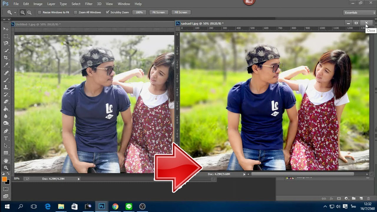 สอนแต่งภาพ Photoshop หน้าชัดหลังเบลอ เพิ่มแสง, เพิ่มสี, วิธีง่ายๆ