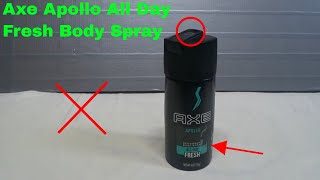 ✅  How To Use Axe Apollo All Day Fresh Body Spray Review
