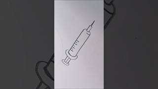 How to draw a syringe step step. #drawing #art #draw #stepbystep #howto #easydrawing #syringe #easy