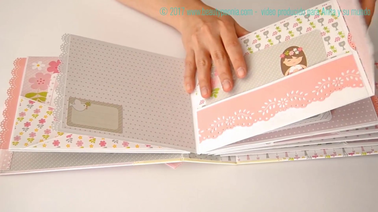 Papel scrapbooking - Comunión de niña - Tarjetas