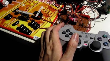 ATmega128 Servo Control Test with PS2 Controller (Analog Mode)
