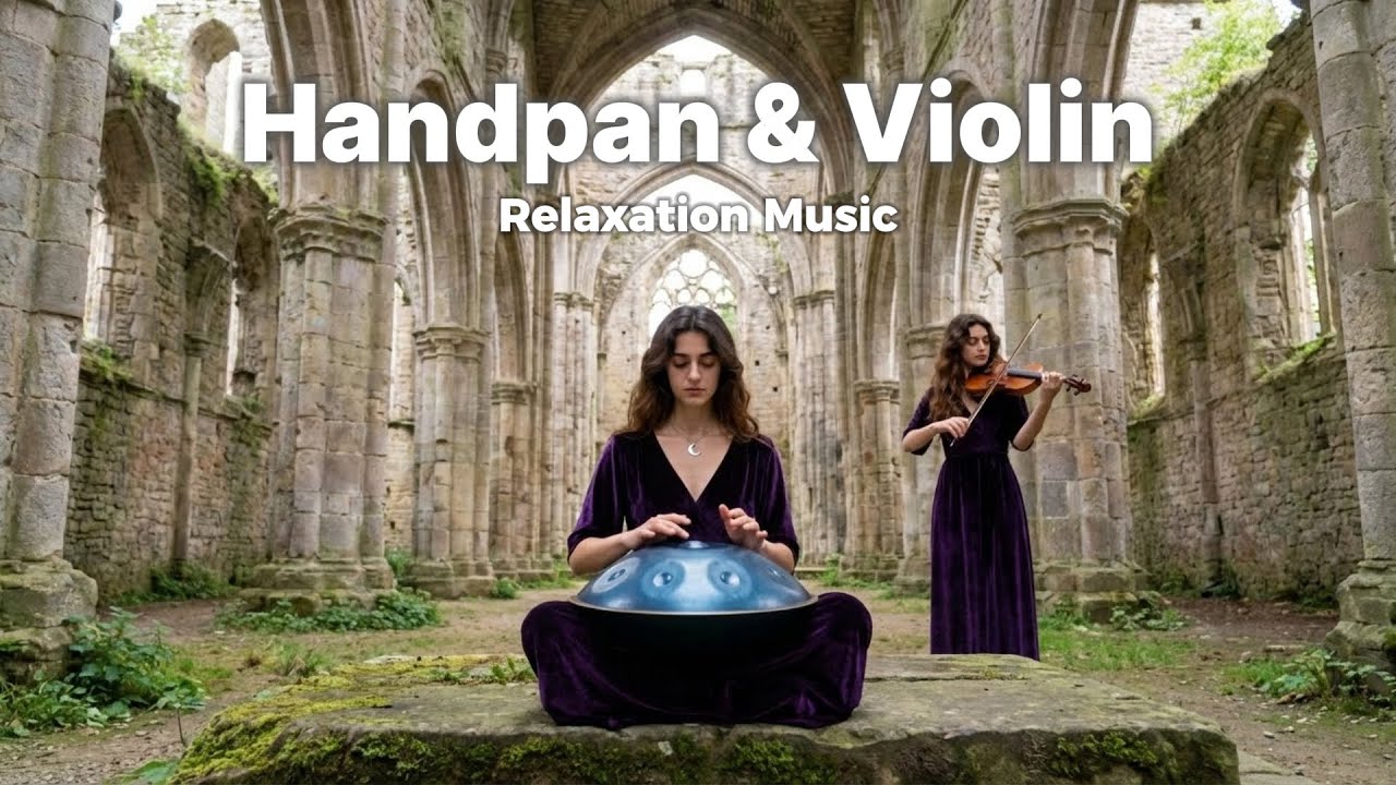 ⛪ Ancient Celtic Hymn | Handpan & Violin in the Gothic Abbey Ruins (1-Hour)