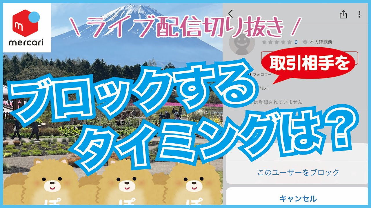 メルカリ】取引中の相手をブロックするタイミングは？？【ライブ配信 