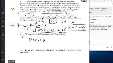 OLS Tutorial 1 Questions (UG)