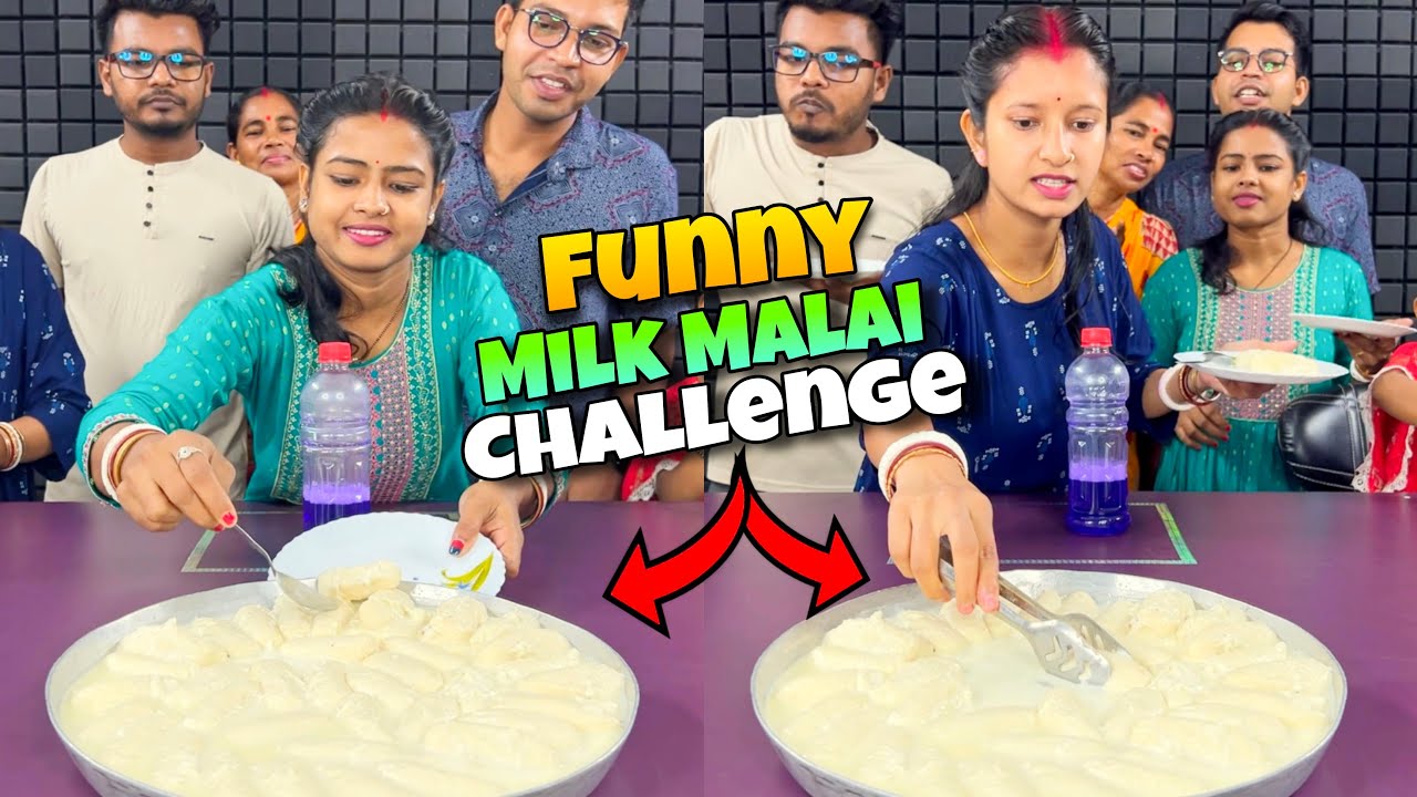 Milk Malai Funny Challenge With Family