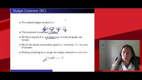 Consumption/Leisure Model: Budget Constraint (#1)