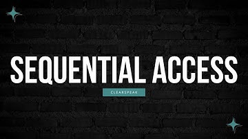 How to Pronounce Sequential Access in English