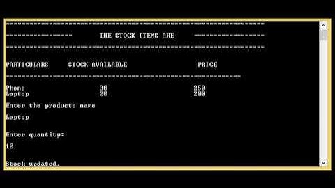 Store Management System using C++