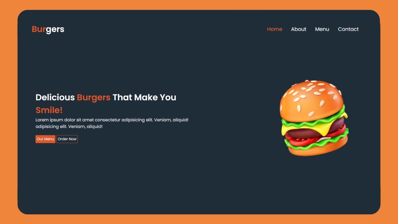 Responsive Food / Restaurant website using HTML and CSS. - YouTube