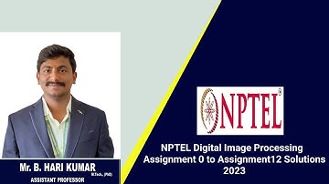 Digital Image Processing  Assignment 0 to Assignment12 Solutions #digitalimageprocessing #intelugu