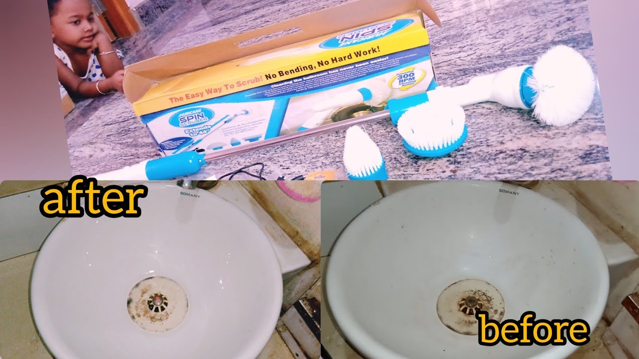 Bathroom cleaner electric brush review - YouTube