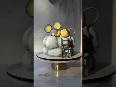 3D торт мышонок на облаке 🤩 #детскийторт #тортнагодик #cakedecorating