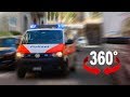 Swiss Police car emergency ride in Zurich - 360° video