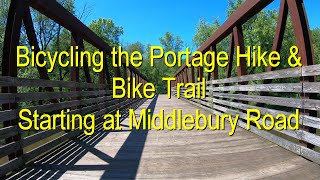Parcourir à vélo le sentier de randonnée et de vélo Portage, en commençant par Middlebury Road.