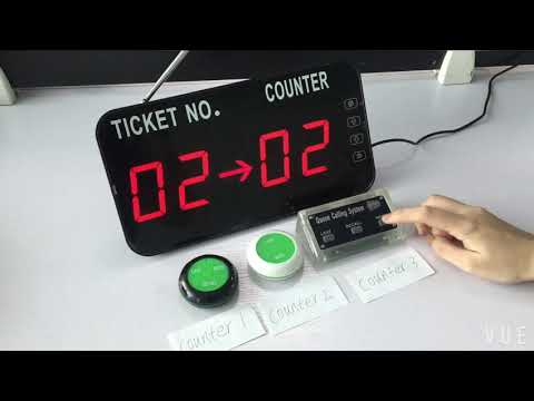 Queue management system K-C22 display work with 3 keys or 2 keys queue button