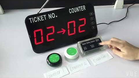 Queue management system K-C22 display work with 3 keys or 2 keys queue button