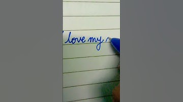 I love my country in cursive handwriting #shorts #ashortaday