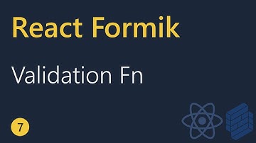 React Formik Tutorial - 7 - Validation function