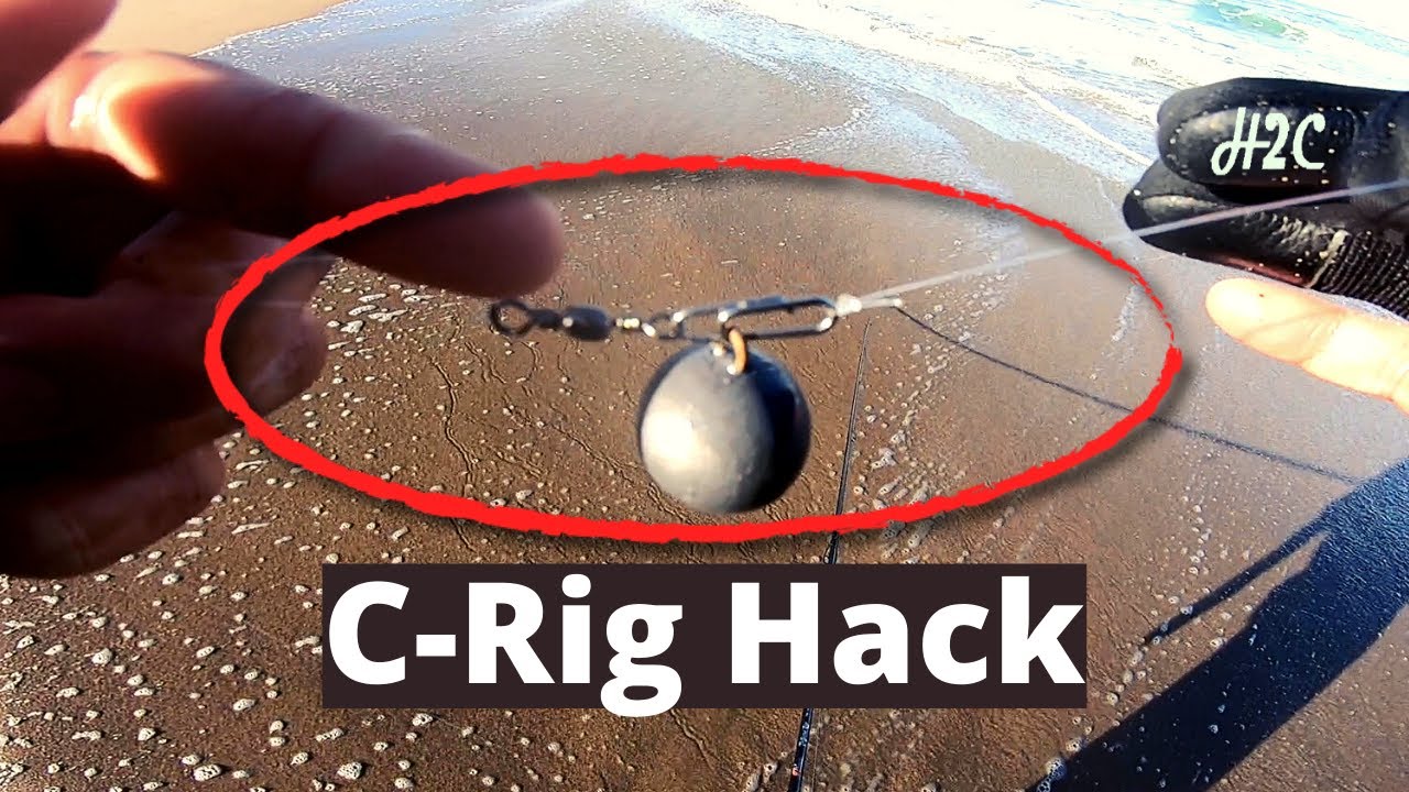 Carolina Rig Hack lets you swap to lures to bait- Surf Perch Fishing 