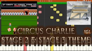 Circus Charlie Music - Stage 02 & Stage 03 Theme NES Soundtrack - Synthesia Piano