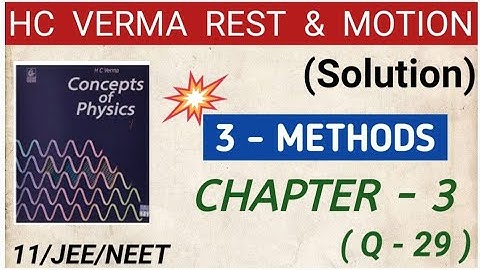 HC VERMA REST AND MOTION SOLUTION I HC VERMA CHAPTER 3 EXERCISE QUESTION 29 SOLUTION I RAHUL KUMAR