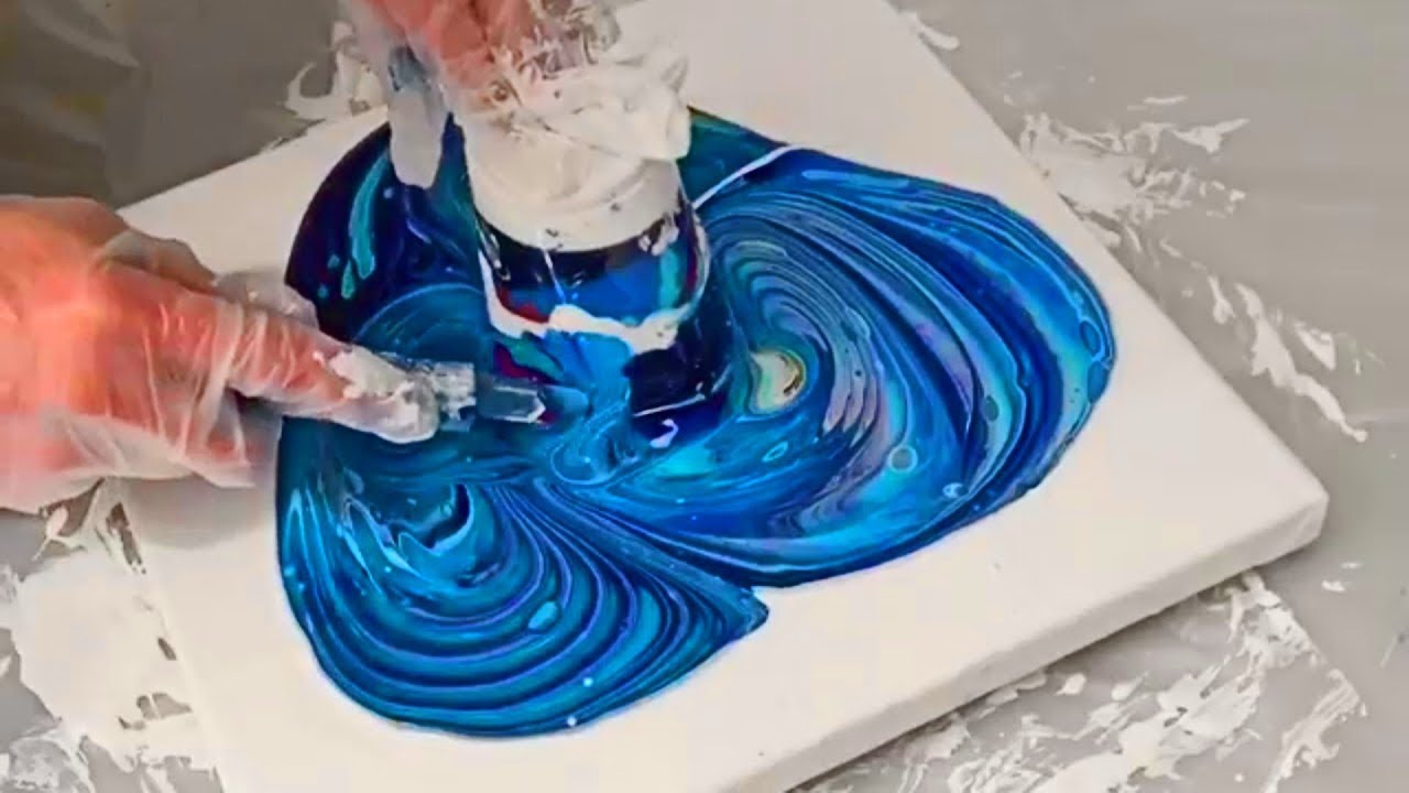 Mesmerizing Fluid Painting ART on a CANVAS with Acrylic Pouring [Oddly ...