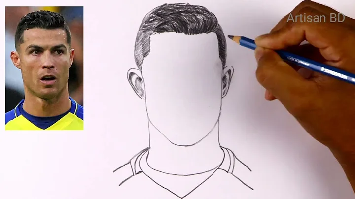 How to draw Cristiano Ronaldo Portrait step by step