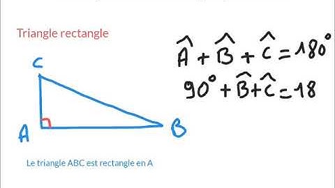 Les angles complémentaires dans un triangle rectangle