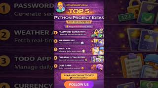 🚀 Top 5 Python Project Ideas for Beginners