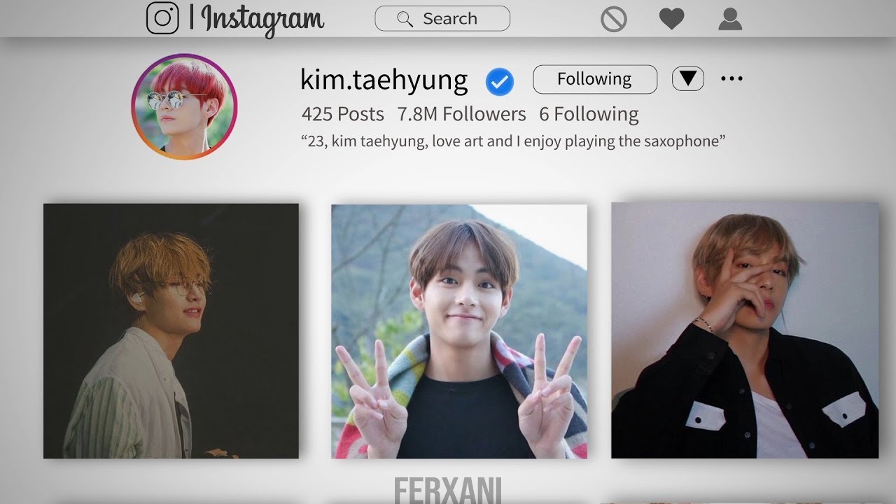 Kim Taehyung Instagram Profile Youtube