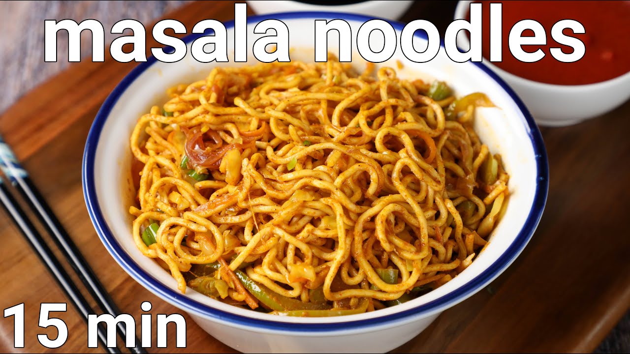 ⁣street style vegetable desi masala noodles recipe | veg noodles with indian spice mix