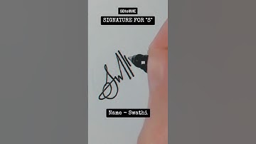 Signature for S | Swathi | SBtellME Calligraphy and Handwriting #shorts #signature #calligraphy