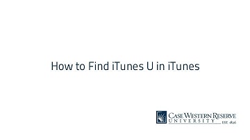 Finding iTunes U from iTunes/ from Your Computer