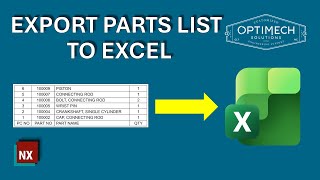 NX Parts List to Excel in 30 Seconds | Quick and Easy | Siemens NX Tutorial